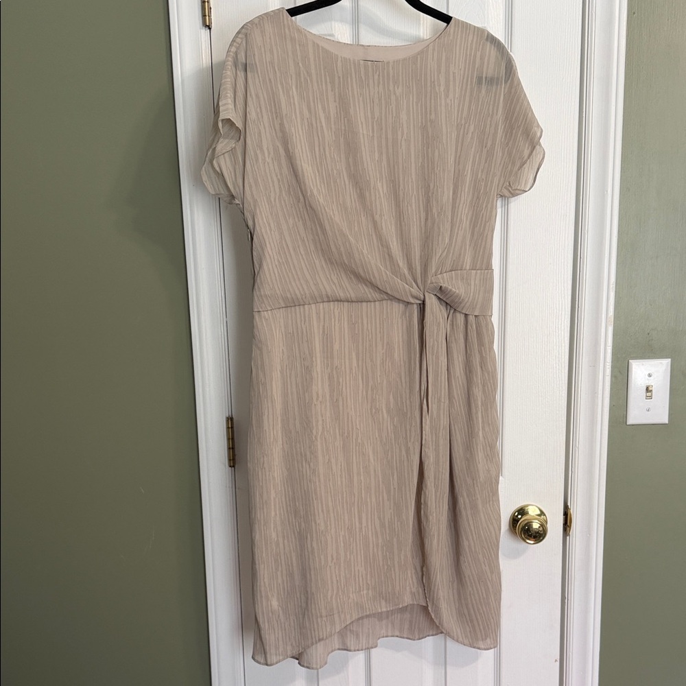 H by Halston Beige High Low Dress